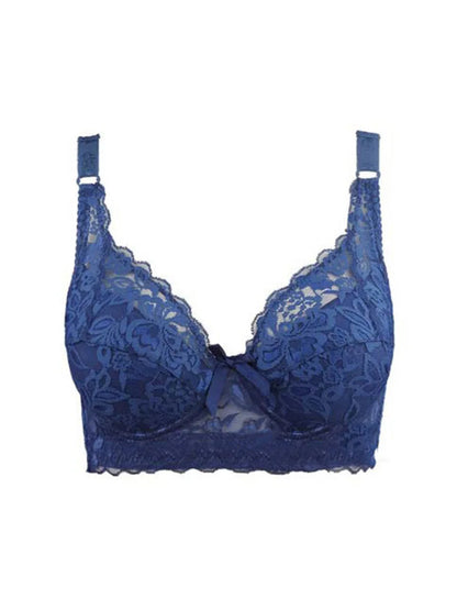Sutiã Feminino Plus Size de Renda Sem Aro com Alças Ajustáveis e Bojo Fino
