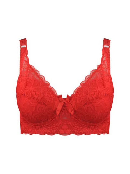 Sutiã Feminino Plus Size de Renda Sem Aro com Alças Ajustáveis e Bojo Fino
