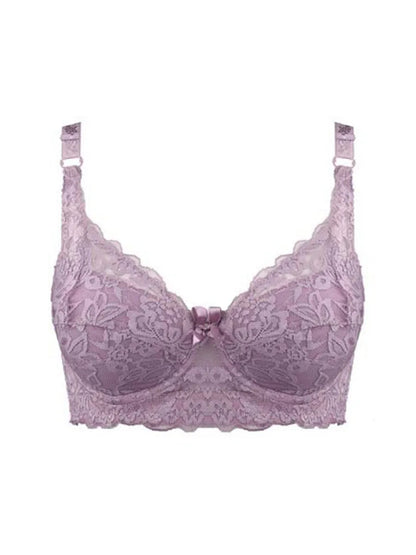 Sutiã Feminino Plus Size de Renda Sem Aro com Alças Ajustáveis e Bojo Fino
