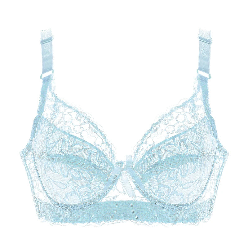Sutiã Feminino Plus Size de Renda Sem Aro com Alças Ajustáveis e Bojo Fino