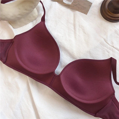 Sutiã Feminino Push Up Sem Costura Ultra Fino Sem Aro com Alças Ajustáveis