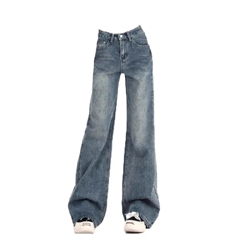 Calça Jeans Feminina Flare Cintura Alta Vintage Boca de Sino Y2K Modelagem Elegante