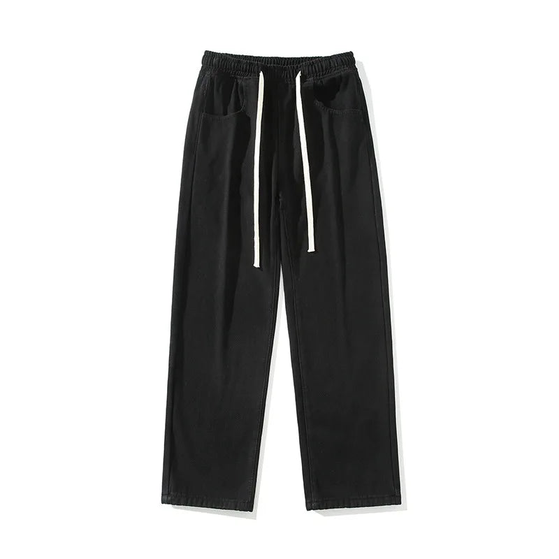 Calça Jeans Feminina de Inverno Forrada com Fleece, Cintura Alta Elástica e Modelagem Reta