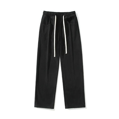 Calça Jeans Feminina de Inverno Forrada com Fleece, Cintura Alta Elástica e Modelagem Reta