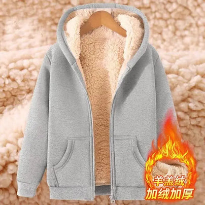 Moletom Feminino Plus Size com Capuz e Zíper