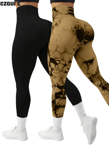 Conjunto Feminino 2 Peças Legging Tie Dye com Cintura Alta