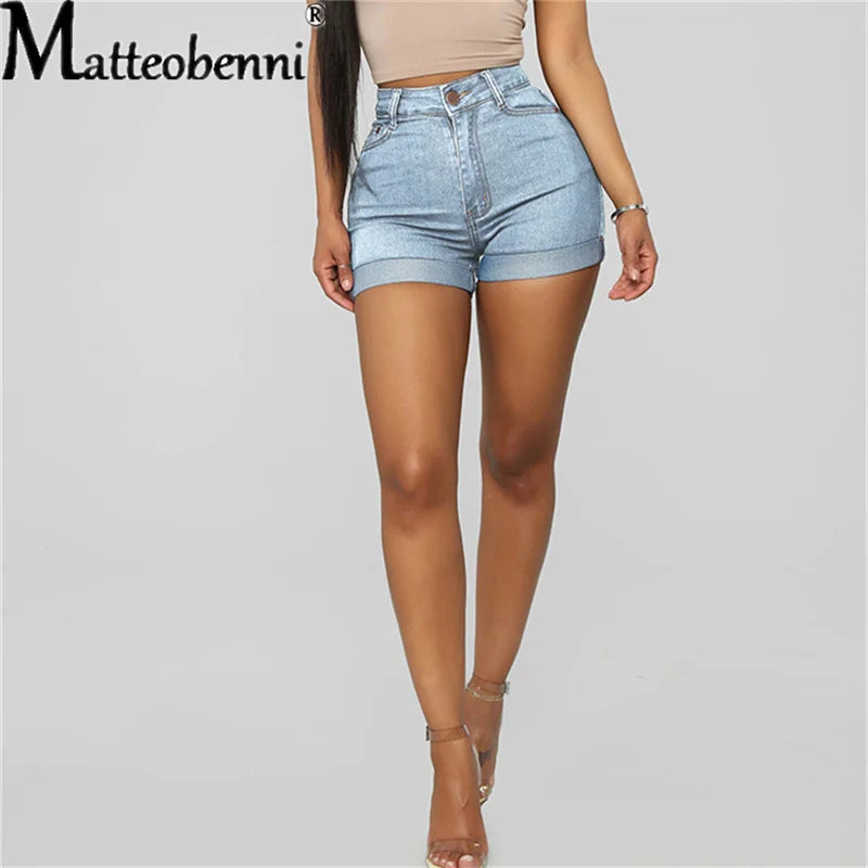 Short Jeans Feminino de Cintura Alta com Modelagem Ajustada e Caimento que Valoriza a Silhueta