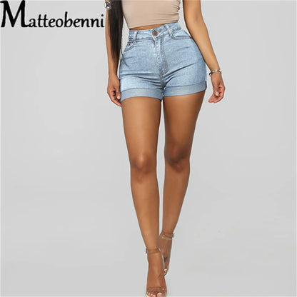 Short Jeans Feminino de Cintura Alta com Modelagem Ajustada e Caimento que Valoriza a Silhueta