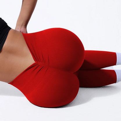 Legging Feminina Fitness Sem Costura com Cintura Alta em V e Alta Elasticidade