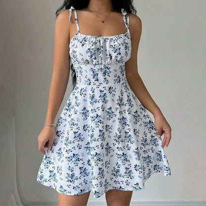 Vestido Feminino Floral com Alças Finas, Leve e Delicado