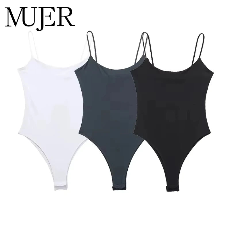 Body Justo Feminino MUJER com Costas Abertas