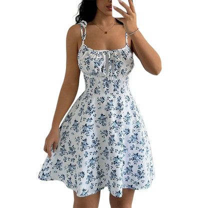 Vestido Feminino Floral com Alças Finas, Leve e Delicado