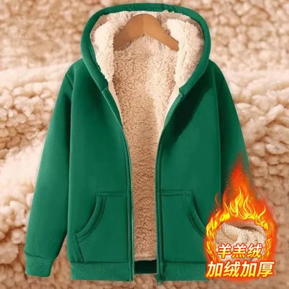 Moletom Feminino Plus Size com Capuz e Zíper