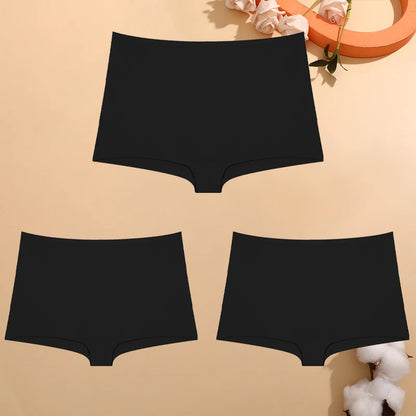 Kit 3 Calcinhas Femininas Boxer de Algodão Cintura Baixa