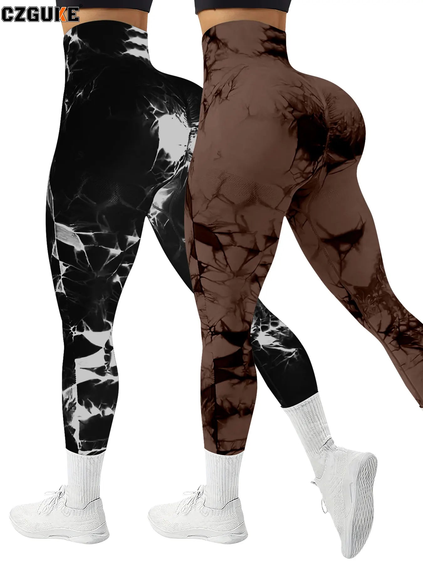 Conjunto Feminino 2 Peças Legging Tie Dye com Cintura Alta
