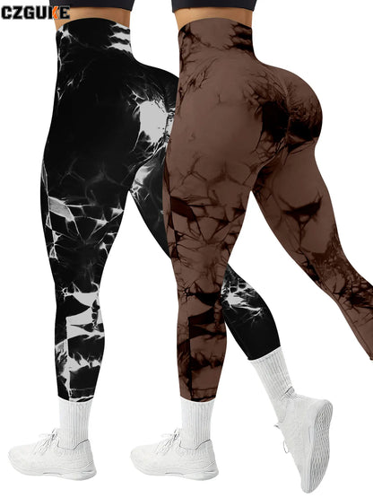 Conjunto Feminino 2 Peças Legging Tie Dye com Cintura Alta