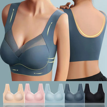 Sutiã Esportivo Feminino Respirável com Bojo, Sustentação Interna e Efeito Push Up