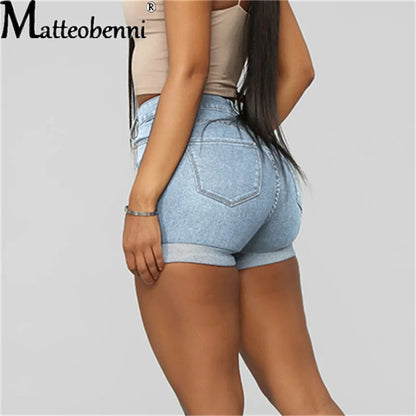 Short Jeans Feminino de Cintura Alta com Modelagem Ajustada e Caimento que Valoriza a Silhueta