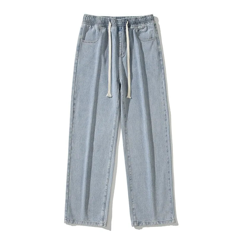 Calça Jeans Feminina de Inverno Forrada com Fleece, Cintura Alta Elástica e Modelagem Reta