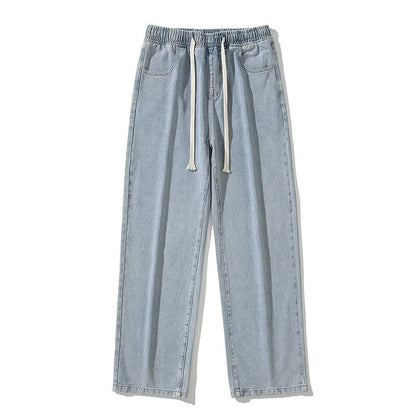 Calça Jeans Feminina de Inverno Forrada com Fleece, Cintura Alta Elástica e Modelagem Reta