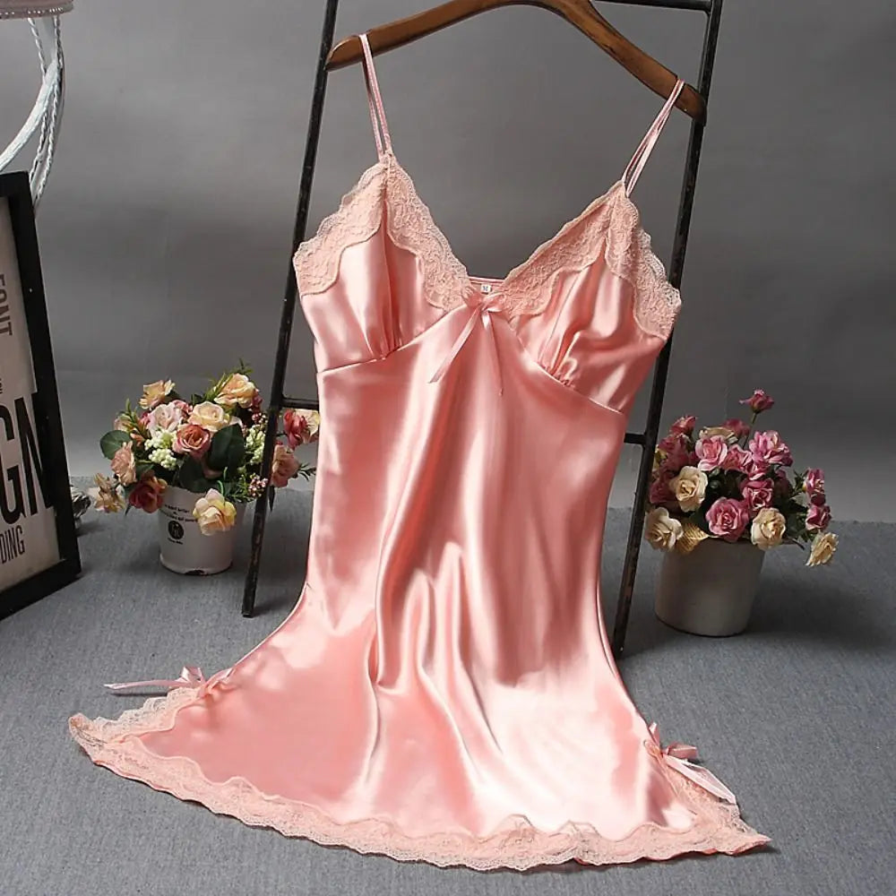 Camisola Feminina de Renda com Laços
