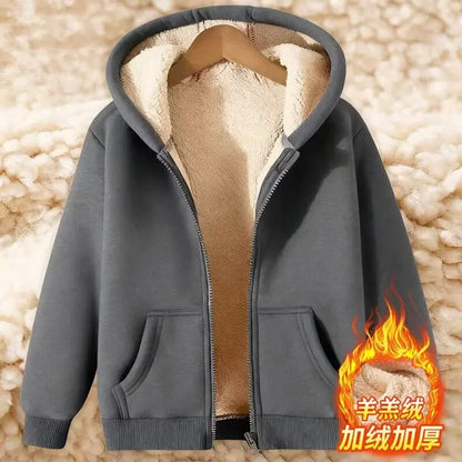 Moletom Feminino Plus Size com Capuz e Zíper