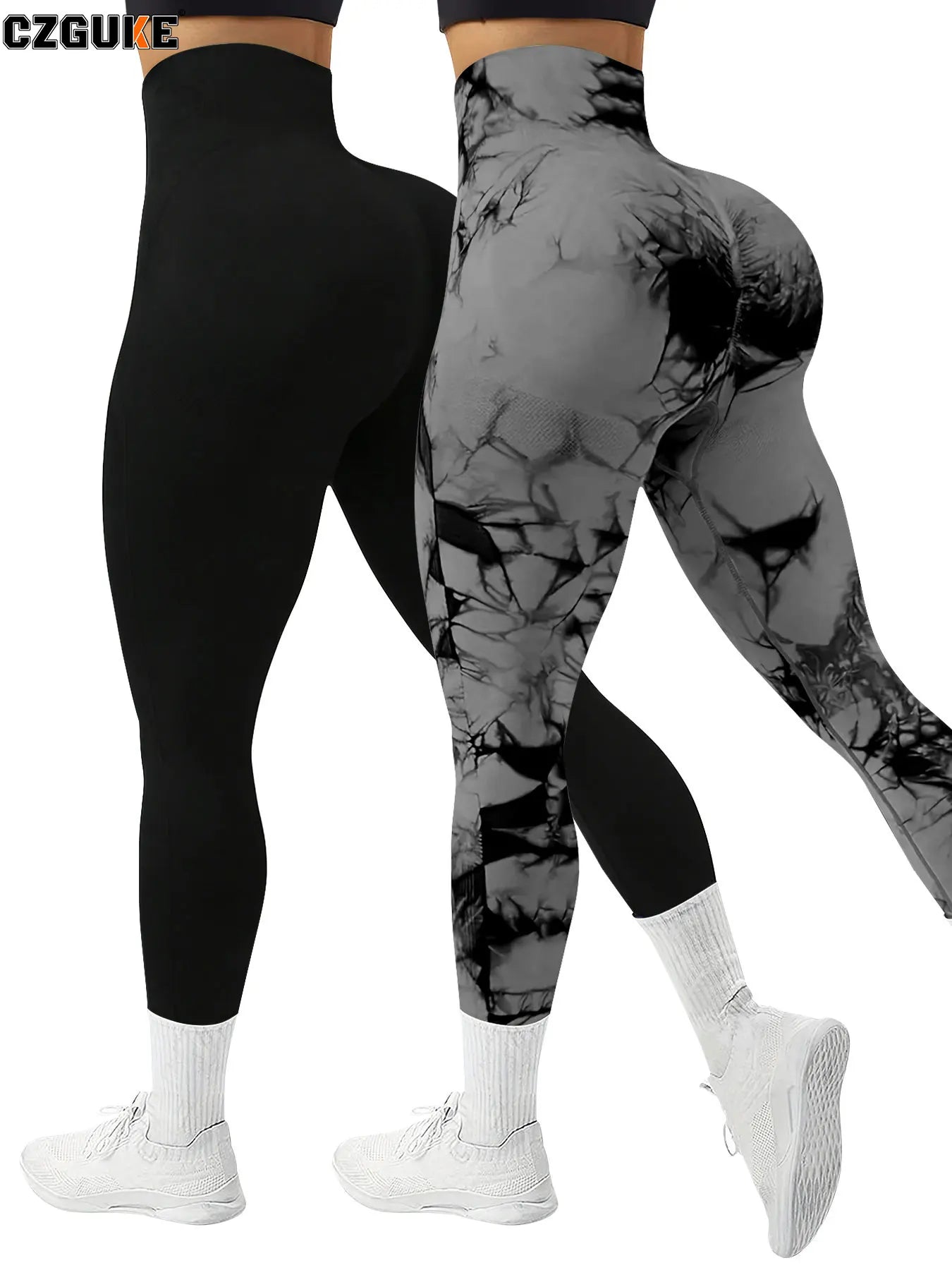 Conjunto Feminino 2 Peças Legging Tie Dye com Cintura Alta