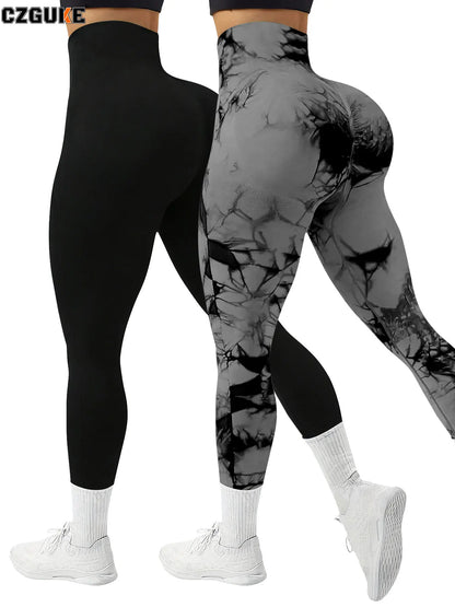 Conjunto Feminino 2 Peças Legging Tie Dye com Cintura Alta