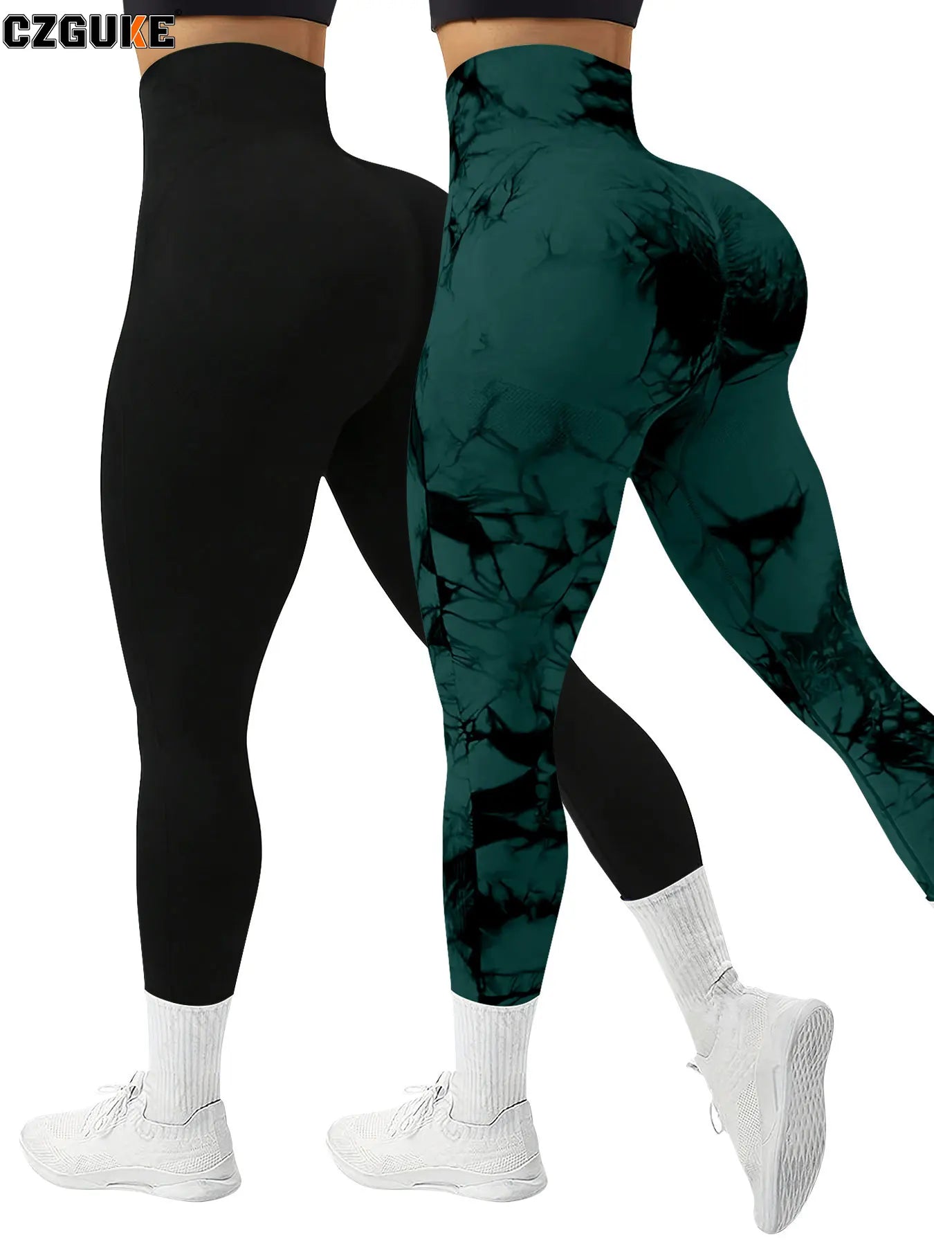 Conjunto Feminino 2 Peças Legging Tie Dye com Cintura Alta