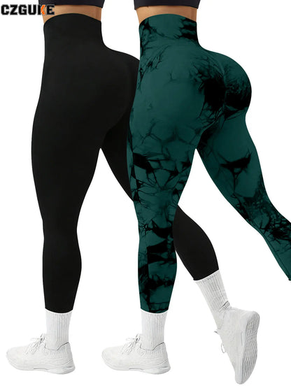 Conjunto Feminino 2 Peças Legging Tie Dye com Cintura Alta