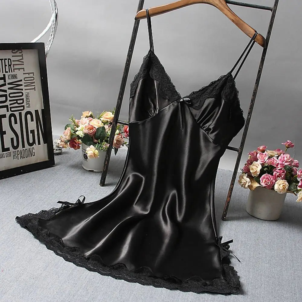 Camisola Feminina de Renda com Laços