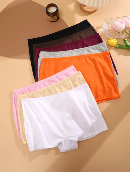 Kit 3 Calcinhas Femininas Boxer de Algodão Cintura Baixa