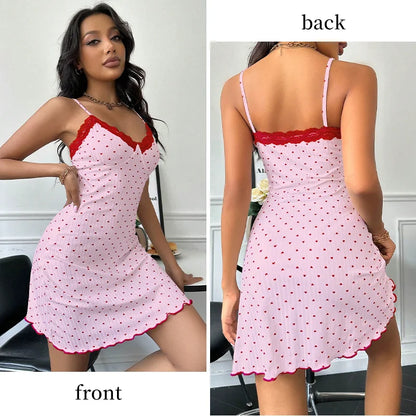 Camisola Feminina Sexy com Renda e Decote V