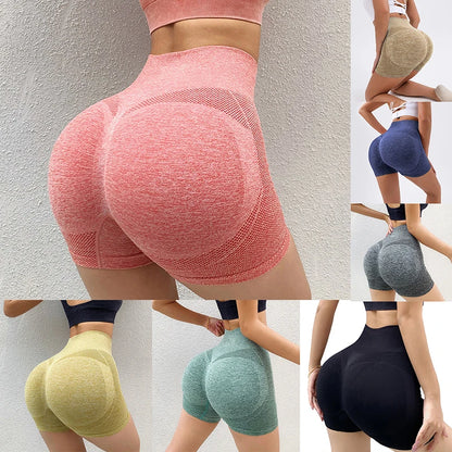 Shorts Esportivo Feminino Cintura Alta Push Up para Academia Yoga e Corrida