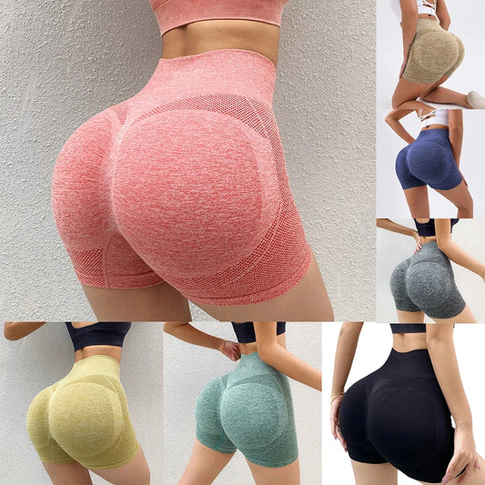 Shorts Esportivo Feminino Cintura Alta Push Up para Academia Yoga e Corrida