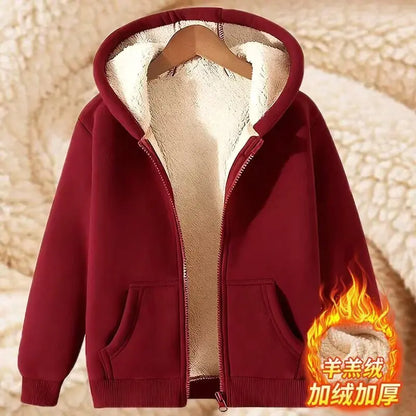 Moletom Feminino Plus Size com Capuz e Zíper