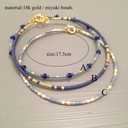 Kit de Pulseiras Miyuki Femininas com Miçangas Finas e Estilo Delicado