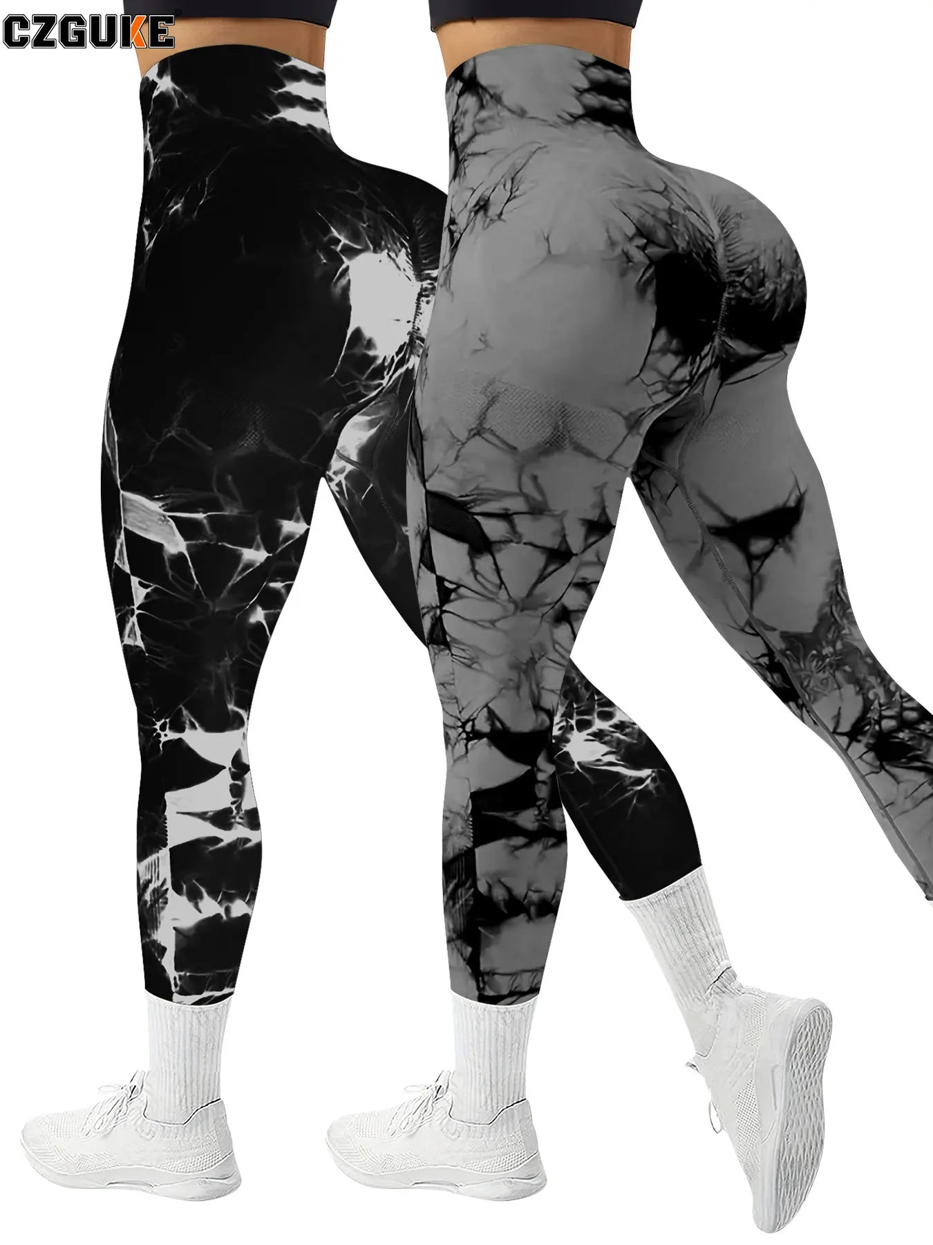 Conjunto Feminino 2 Peças Legging Tie Dye com Cintura Alta