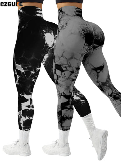 Conjunto Feminino 2 Peças Legging Tie Dye com Cintura Alta