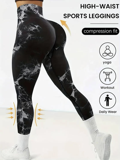Conjunto Feminino 2 Peças Legging Tie Dye com Cintura Alta