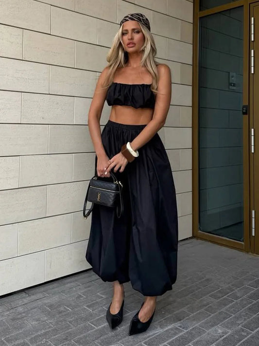 Calça Feminina Bornladies em Algodão 100%, Corte Solto com Perna Ampla e Estilo Casual Sofisticado