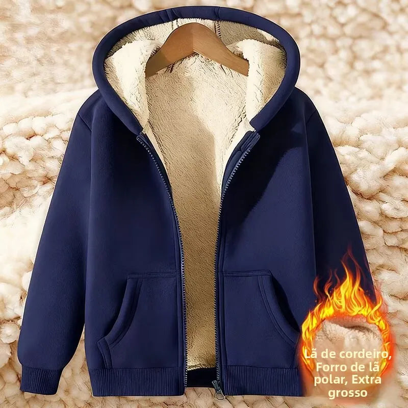 Moletom Feminino Plus Size com Capuz e Zíper