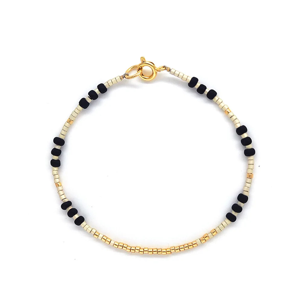 Kit de Pulseiras Miyuki Femininas com Miçangas Finas e Estilo Delicado
