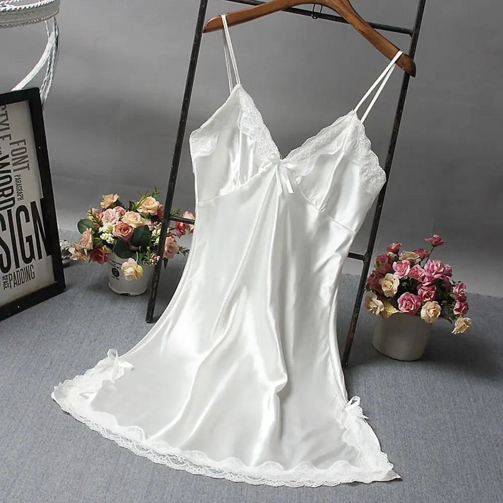 Camisola Feminina de Renda com Laços