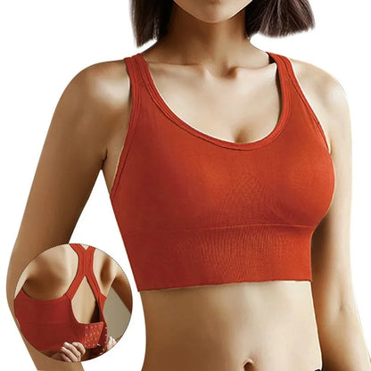 Top Esportivo Feminino Cropped Push-Up Respirável para Academia e Corrida